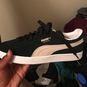 black and whites suede puma shoes